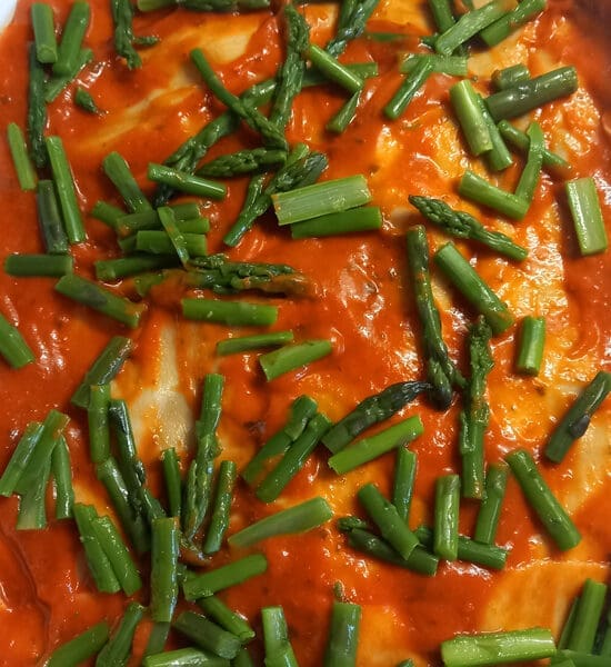 Aubergine & Asparagus Lasagne